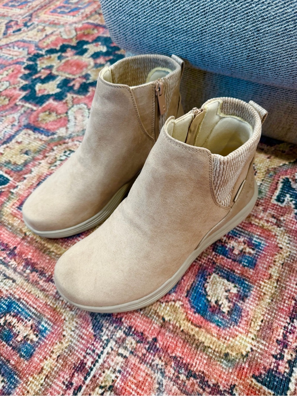 Ryka Tan Slip-On Ankle Boots
